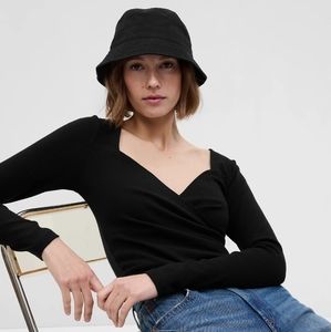 GAP NWT Modern Sweetheart Wrap T-Shirt Medium Tall